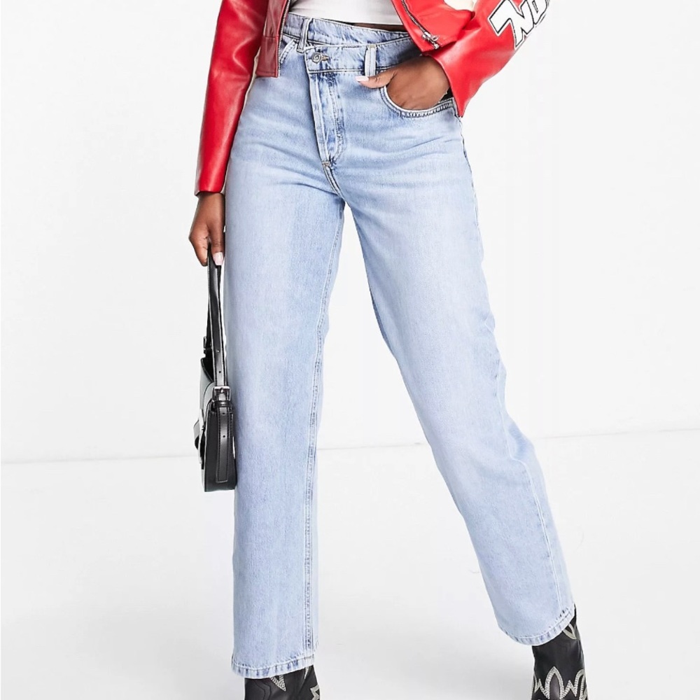 COLLUSION x014 90s baggy dad jeans with stepped waist band